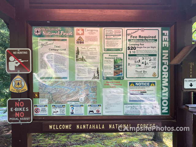 Tsali Campground Info Board