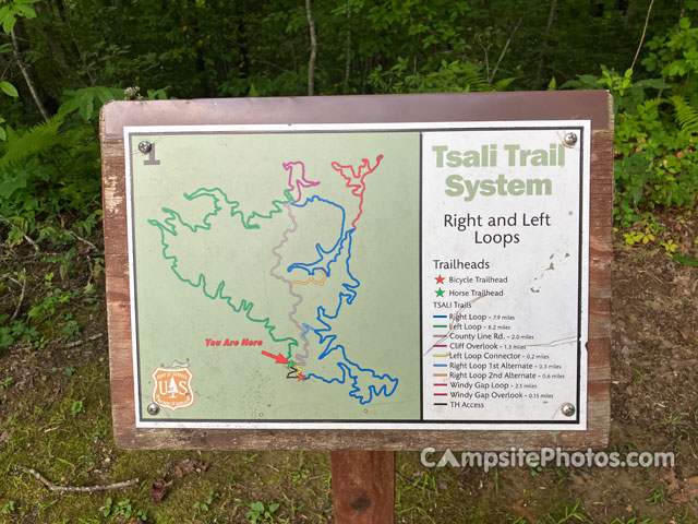 Tsali Campground Trail System Map