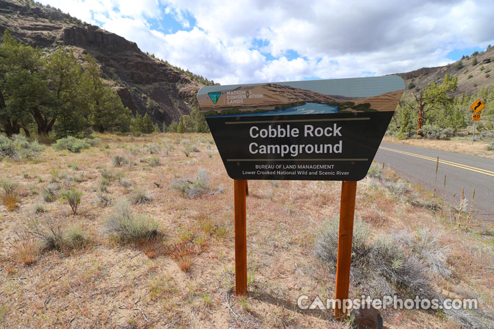 Cobble Rock Campground Sign