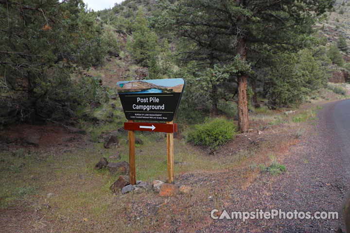 Post Pile Campground Sign