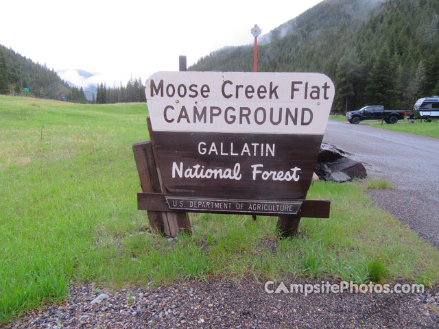 Moose Creek Flat Campground Sign