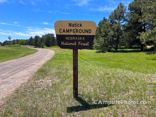 Natick Campground Sign