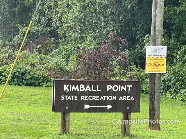 Kimball Point Campground Sign