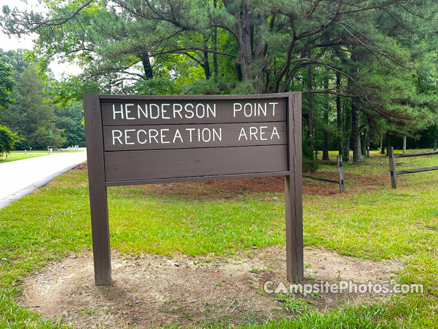 Henderson Point Recreation Area Sign