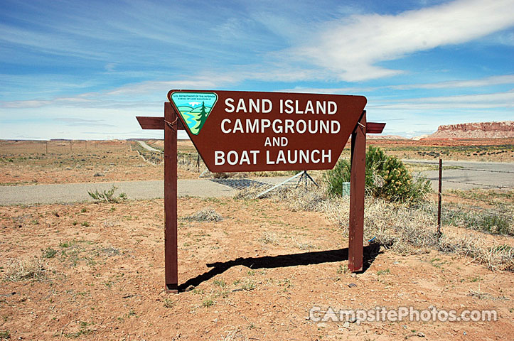 Sand Island Campground Sign