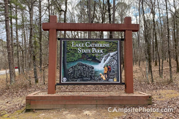 Lake Catherine State Park Sign