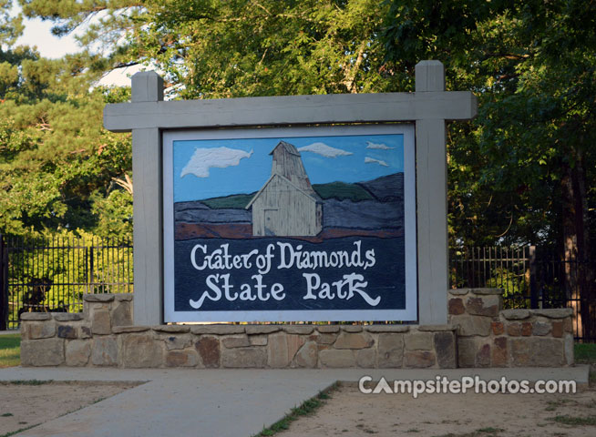 Crater of Diamonds State Park Sign