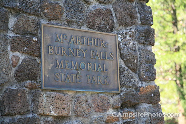 McArthur Burney Falls Sign