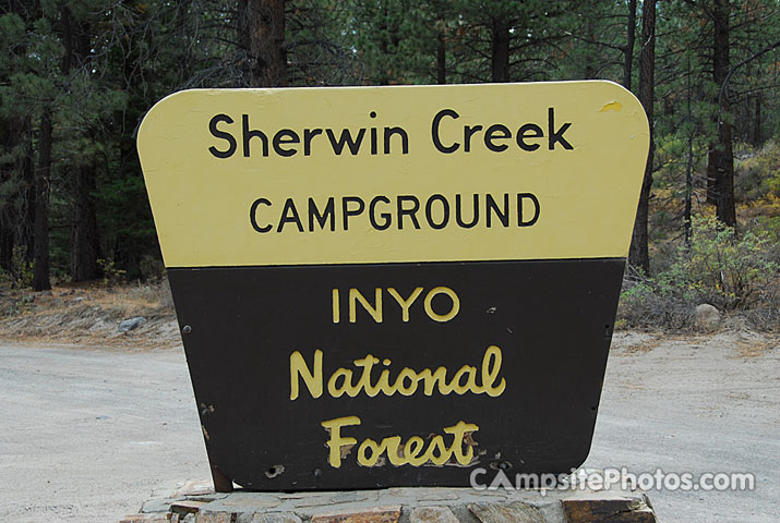 Sherwin Creek Campground Sign