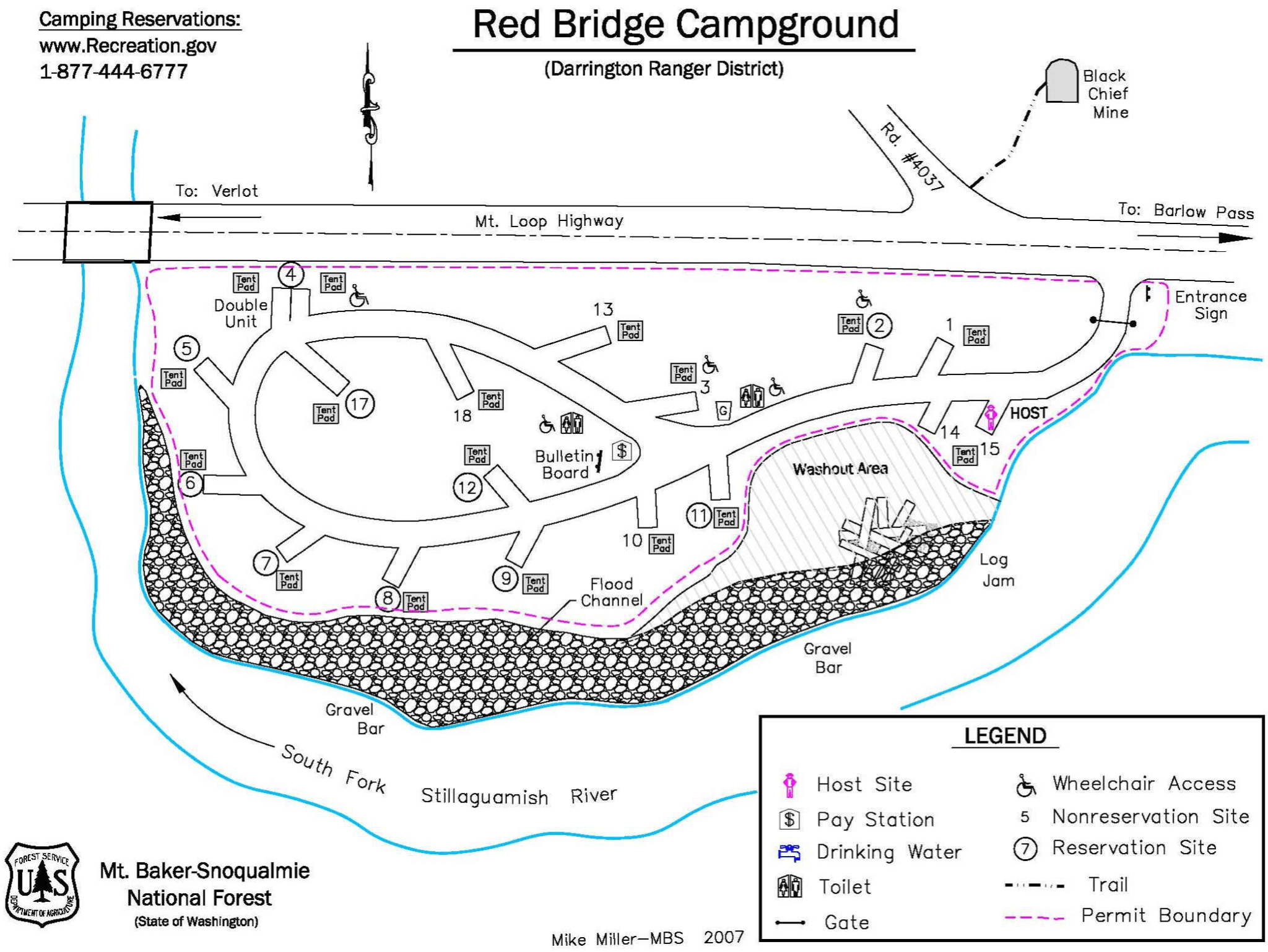 Red Bridge Campground Map