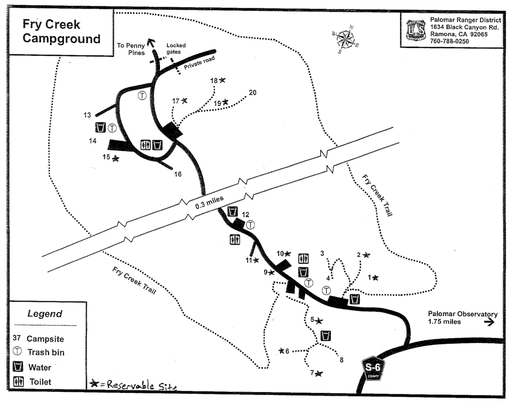 Lake Fryer Campgrounds Maps