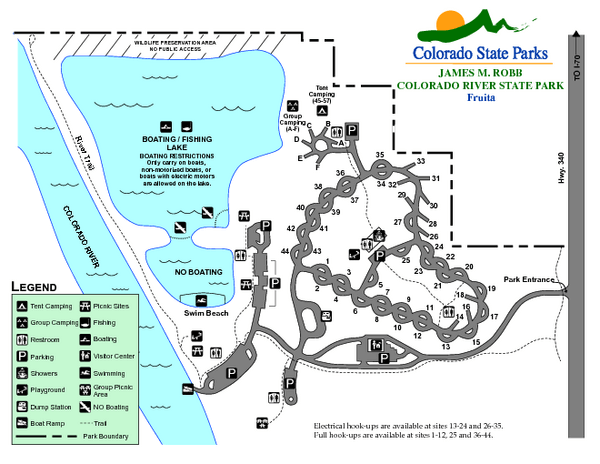 James M Robb Colorado River State Park Fruita Campsite Photos   James M. Robb Colorado River State Park Fruita Campground Map 