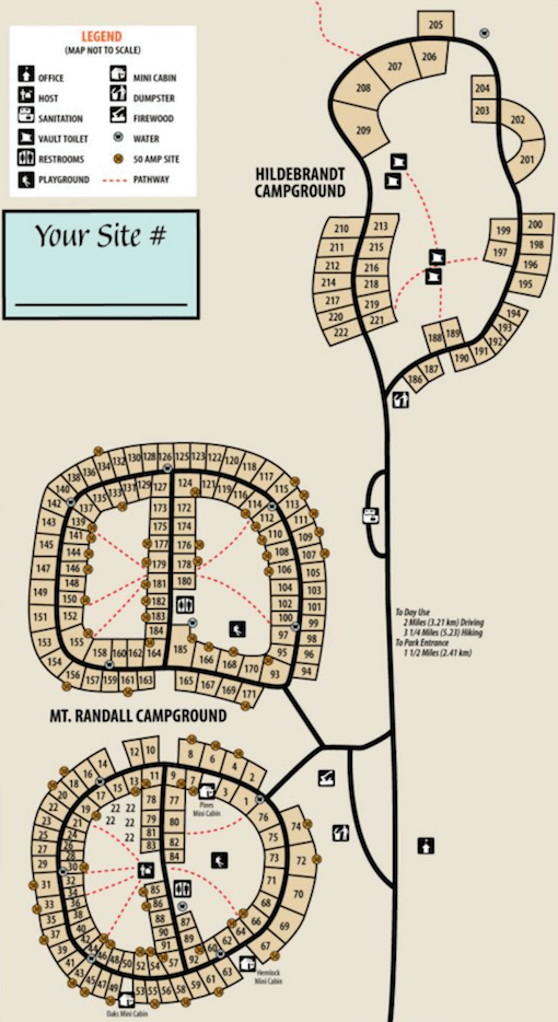 Warren Dunes State Park Campground Map