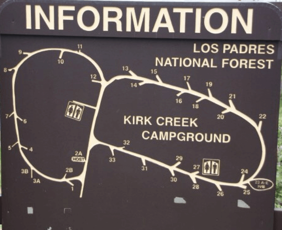 Kirk Creek Campground Map