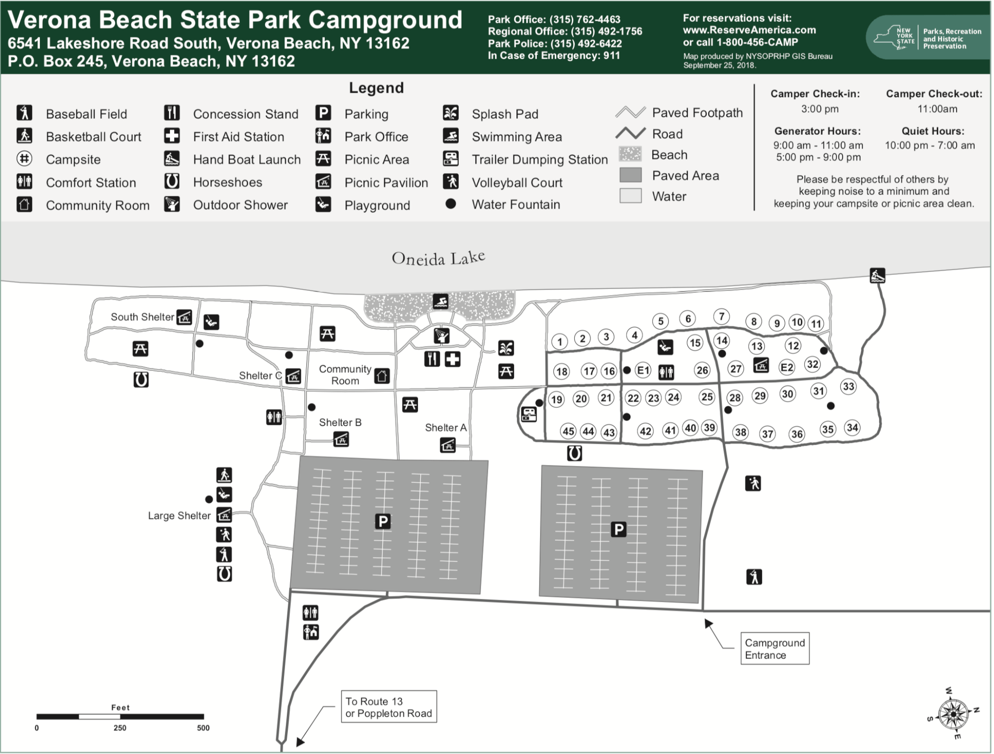 Verona Beach State Park Trail Map