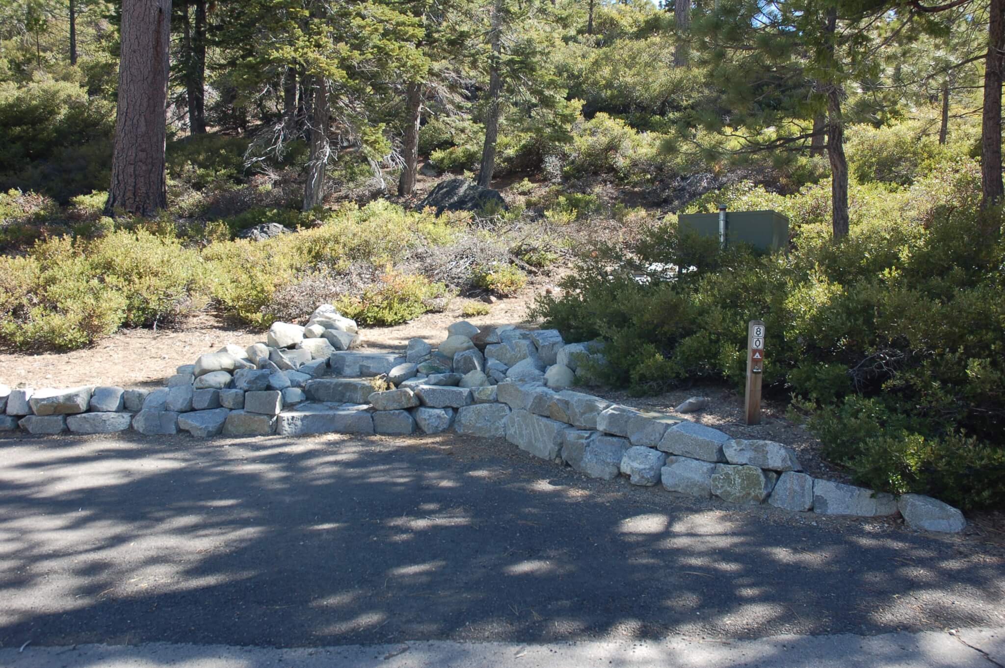 Emerald Bay State Park Site #80 Parking Area