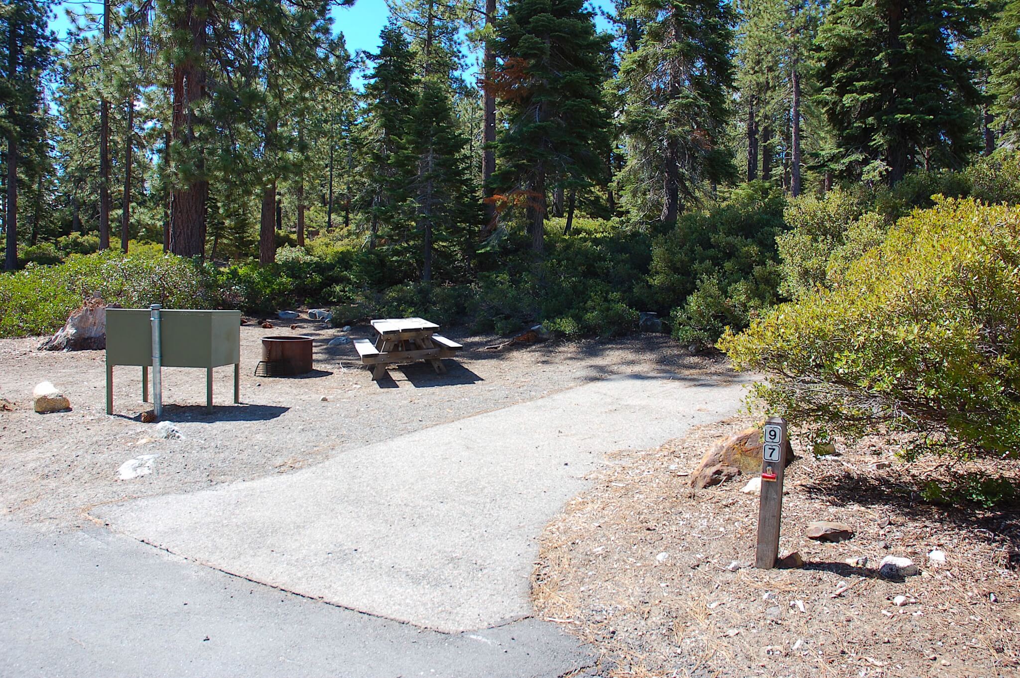 Emerald Bay SP Campsite #97 Front View